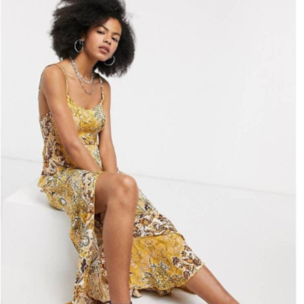 Free People Forever Yours Smocked Slip Dress Size S